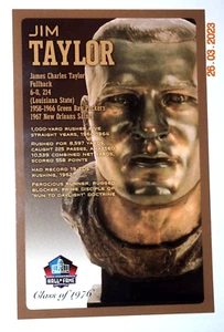 FOOTBALL HALL FAME: "BÜSTE POSTKARTE, JIM TAYLOR", Klasse von 1976 (3,5" x 5,5") Neu - Bild 1 von 4