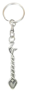 Harp Love spoon Handcrafted From English Pewter Key Ring Hin-KR1000 - Picture 1 of 3