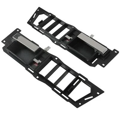Pair Interior Door Handle For 88-89 94 Chevy GMC C/K1500 Suburban Chrome Lever - Image 1 of 4