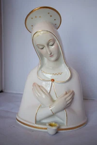 RONZAN G. - ceramica MADONNA firmata ORIGINALE-SACRO RELIGIONE EX LENCI - Imagen 1 de 8