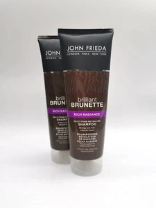 2x John Frieda Brilliant Brunette-Rich Radiance Multi-Tone Shampoo 250ml G187 - Bild 1 von 2