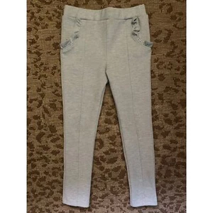 Edgehill Collection Girl's Gray Leggings Pants Ruffles 6 - Picture 1 of 4