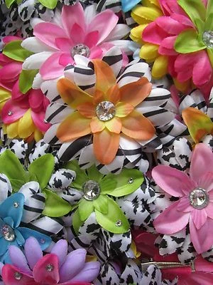 LOT of 10 FLOWER CLIPS Alligator Hair Barrettes Girls Baby RANDOM PICK GRAB BAG - Image 1 of 4