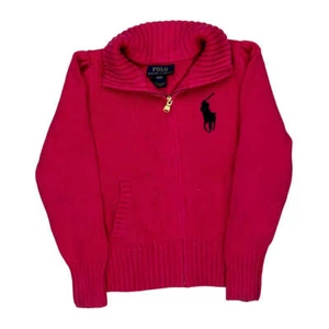 Age 4 Polo By Ralph Lauren 1/4 Zip - XS Pink Cotton - Picture 1 of 8