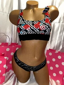 Victorias Secret PINK Sports Bra Ultimate Light Support Small Rose & Thong - Picture 1 of 2