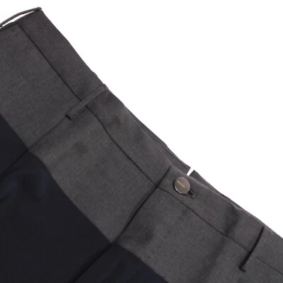 Incotex NWT Dress Pants Size 54 (US 38) Tapered Fit Super 130's Blue & Gray Wool - Image 1 of 4