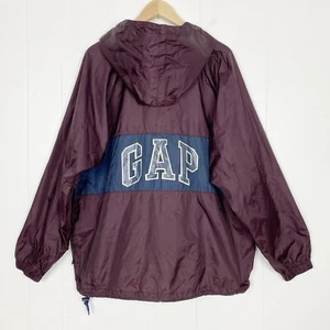 Vintage GAP Jacke Herren Gr. Medium 1/4 Zip Pullover 90s Kapuze Y2K Anorak 2000s - Bild 1 von 13