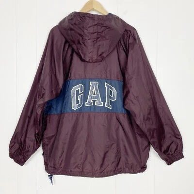 Chaqueta GAP de Colección Para Hombre Talla Mediana 1/4 Cremallera Pullover Años 90 Capucha Y2K Anorak Años 2000 Foto 1 de 4