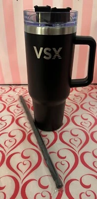Victoria's Secret VSX 不倒翁黑色 Quencher 不锈钢真空保温 🎁 — 第 1/4 张图片