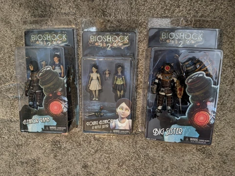 Bioshock 2 Figure Lot Big Daddy, Bouncer, Eleanor, Big & Little Sister, Delta Cover