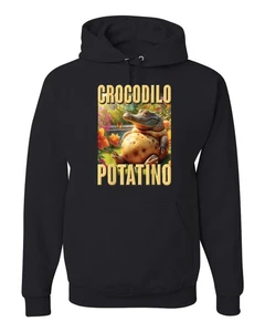 Sudadera con Capucha Crocodilo Potatino Divertida Cocodrilo Patata Brainrot Meme - Imagen 1 de 28