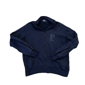 Polo Sport Ralph Lauren Vintage Zip P Logo Schwarz Sweatshirt Herren L - Bild 1 von 3