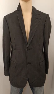 Daniel Hechter Chaqueta De Ocio Grant De Lana Talla 50 TOP Negra Rayada - Imagen 1 de 9