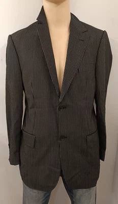 Daniel Hechter Chaqueta De Ocio Grant De Lana Talla 50 TOP Negra Rayada - Imagen 1 de 4