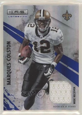 2010 Panini Rookies & Stars Longevity Sapphire Materials /75 Marques Colston #93 - Image 1 of 2