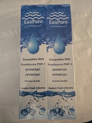 LuxPure Compatible With pure source Water Filter PWF-1, EPPWFU01, FPPWFU01 2 Pk - Image 1 of 4