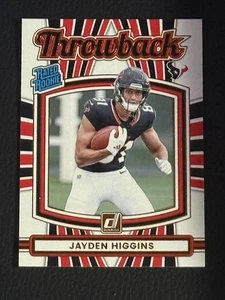 2025 Donruss Throwback Rated Rookie - Jayden Higgins Houston Texans No. 37 - Bild 1 von 1