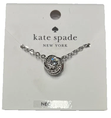 NEW Kate Spade New York Infinity and Beyond Knot Mini Pendant Necklace Silver - Image 1 of 2