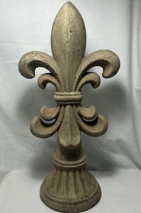 Vintage Peba Cast Stone FLEUR DE LIS HOME DECOR Figurine 18” - Picture 1 of 6