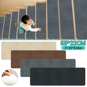 Paquete de 1-30 alfombras peldaños de escalera antideslizantes antideslizantes alfombra de seguridad antideslizante para niños - Imagen 1 de 19