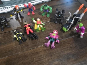 Imaginext DC Comics Super Friends Villains Misc Figures Lot Of 11 Batman Hulk  - Picture 1 of 10