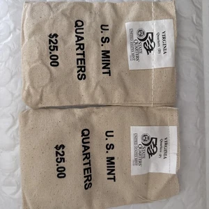 US Mint 2000 P & D Virginia State Quarter Uncirculated Bags - Picture 1 of 6