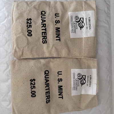 US Mint 2000 P & D Virginia State Quarter Uncirculated Bags - Image 1 of 4