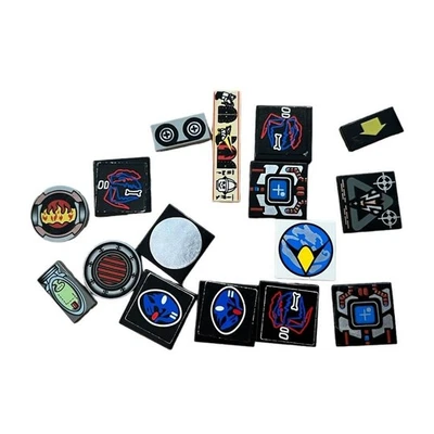 LEGO Lot 16 Tiles Mostly 2x2 Decorative Sticker Part 3068 2431 4150 3069 VTG - Image 1 of 2