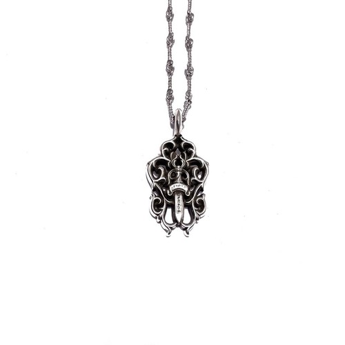 CHROME HEARTS collana ciondolo pugnale vite stile cuori cromati