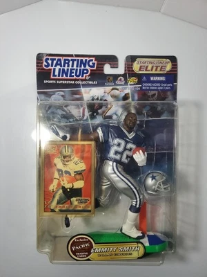 Emmitt Smith Dallas Cowboys Starting Lineup 2000 Elite Series Figurine and Card - Image 1 of 2