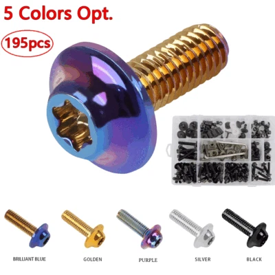 Kit de parafusos de carenagem de aço inoxidável parafusos de carroceria para Yamaha YZF-R1 R6 R15 R3 FZ1 FZ6 - Imagem 1 de 4