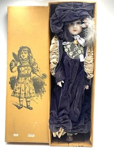 Bebe Jumeau Sammler Biskuit Puppe CD 111 Antik Blauäugig Selten 80er Boxed # JR - Bild 1 von 13