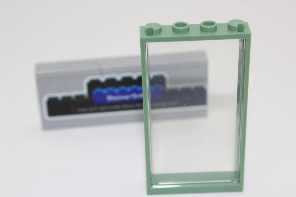 Lego (c) 1x Fenster - Rahmen sandgrün Fenster klar - 1x4x6 - 60596 57895 - Bild 1 von 1