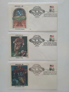 US 1985 XIX Super Bowl Covers Stanford Stadium , Set of 3 , Palo Alto CA - Picture 1 of 5