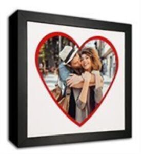 Heart Mat Cut-Out Picture Frame With Pink Accent Fors 4x6-Inch Photos