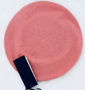 NWT Parkhurst Cotton Knit 10.5” Beret Hat • CORAL Pink • Style 30016 SUNGUARD - Picture 1 of 2