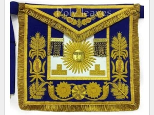 Grand Master's Legacy Masonic Past Deluxe Apron Grand Lodge Gold Embroidery on - Picture 1 of 6