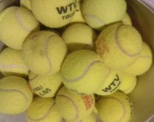 Tennisbälle gebraucht 100 Stück verschiedene Sorten gut erhalten ... + GESCHENK  - Bild 1 von 2