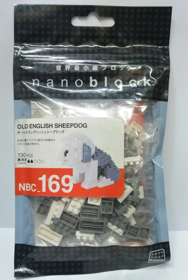 Blocos de construção nanobloco 130 peças - CÃO PASTOR INGLÊS ANTIGO - NBC_169 - Imagem 1 de 1