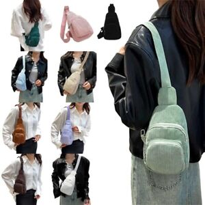 Corduroy Retro Shoulder Bag Practical & Stylish Crosssbody Bag Small Chest Pack