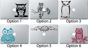 Owl Sitting Decal Skin Sticker Apple Mac Book Air/Pro Dell Laptop Cute Car Truck - Picture 1 of 8