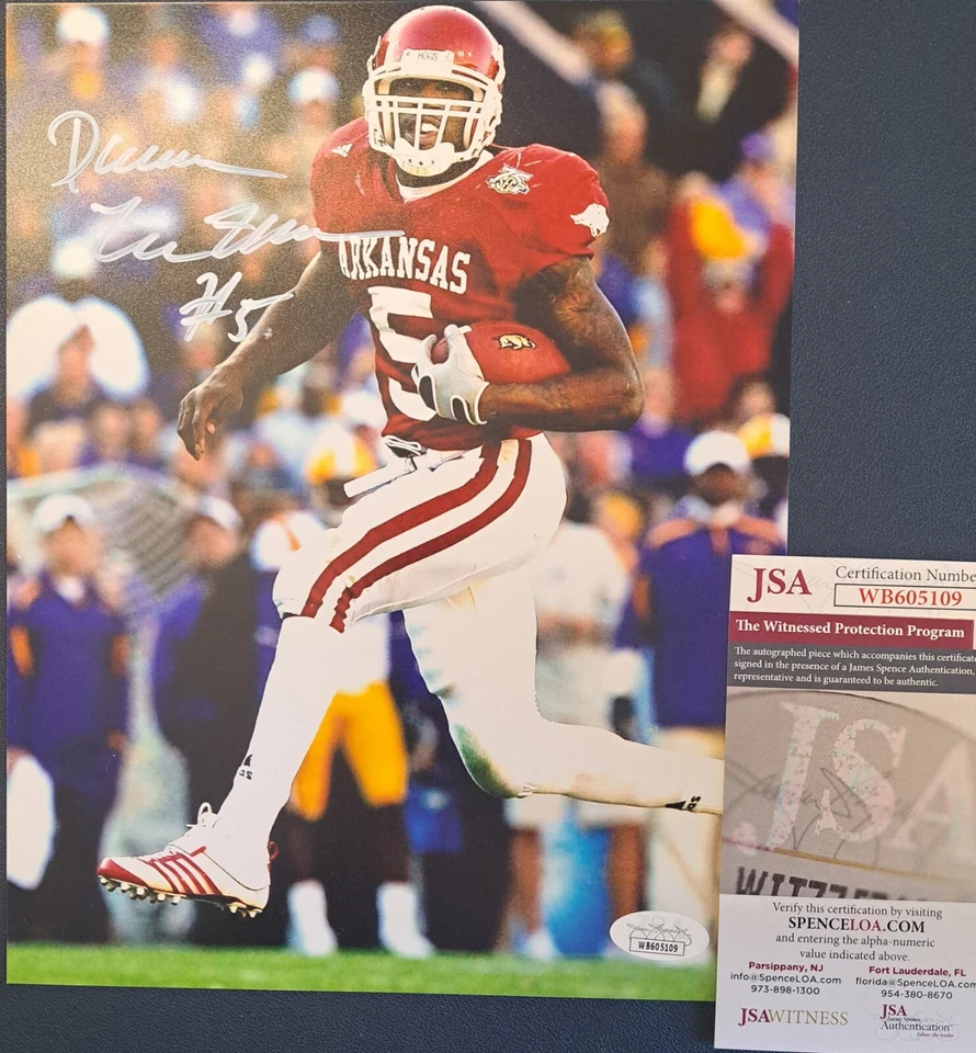 Darren McFadden Arkansas Razorbacks Signed 8x10 Pic JSA Autograph Photo - Image 1 of 1