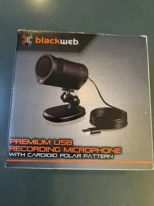 Blackweb Premium Micrófono de Grabación USB, Negro, BWA19HO011 Nuevo En Caja - Imagen 1 de 7