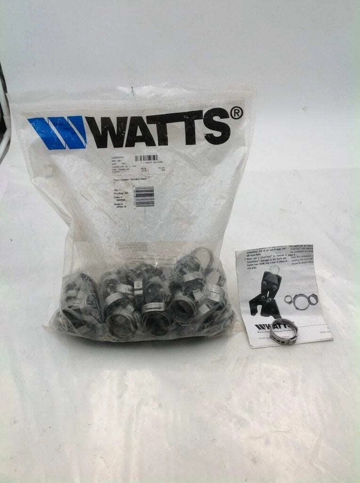 Abrazaderas de acero inoxidable Watts WP9S-16 1" - NUEVAS EN CAJA de 100 Foto 1 de 4