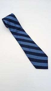 Arrow 100% Silk Blue Dark Blue White Striped Dotted Neck Tie NEW - Picture 1 of 9
