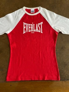 EVERLAST+T SHIRT+ROSSO+TG S/M (ONE SIZE) +MANICA LUNGA+ORIGINAL 100%+VINTAGE+USA - Foto 1 di 12