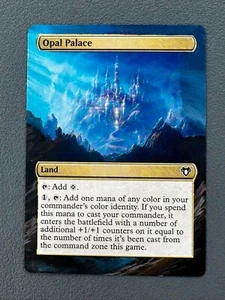 Opal Palace MTG Commander Masters Hand Painted Borderless Extended Altered Art v - Picture 1 of 3