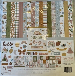 Kit de colección Echo Park 12" x 12" DREAM BIG LITTLE GIRL ~ ¡Hermoso! ¡Envío rápido! - Imagen 1 de 1