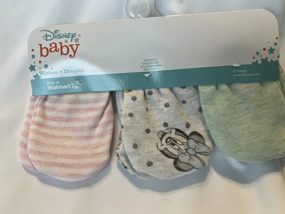 Disney Baby Minnie Mouse Mittens (3 PACK) - One Size - S