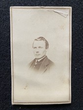 Antique Ann Arbor Michigan MI Handsome Man Civil War Era CDV Photo Card